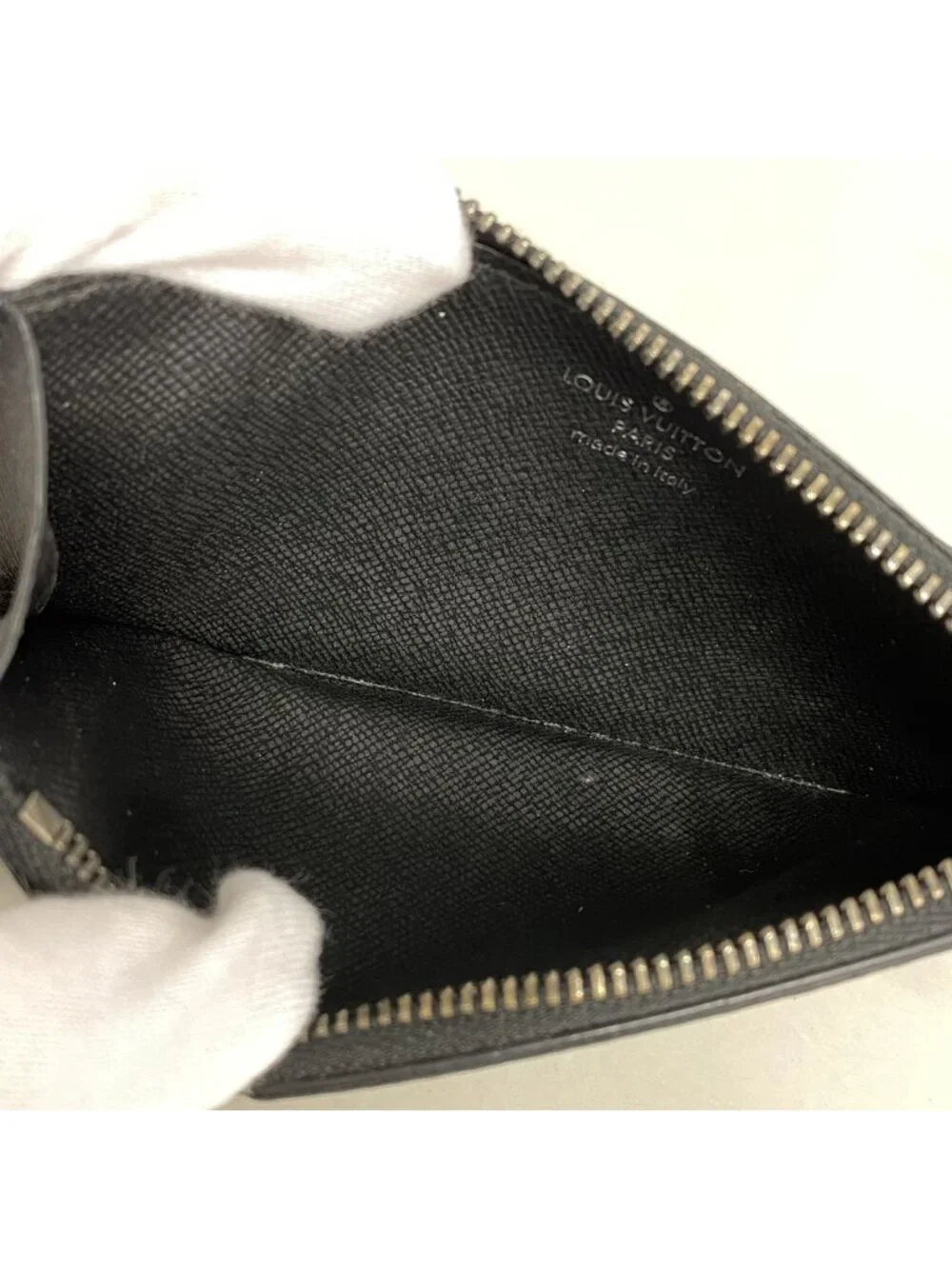 Louis Vuitton Monogram Eclipse Reverse Coin Card Holder Black Gray